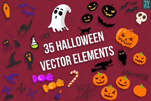 35 Halloween Vector Elements