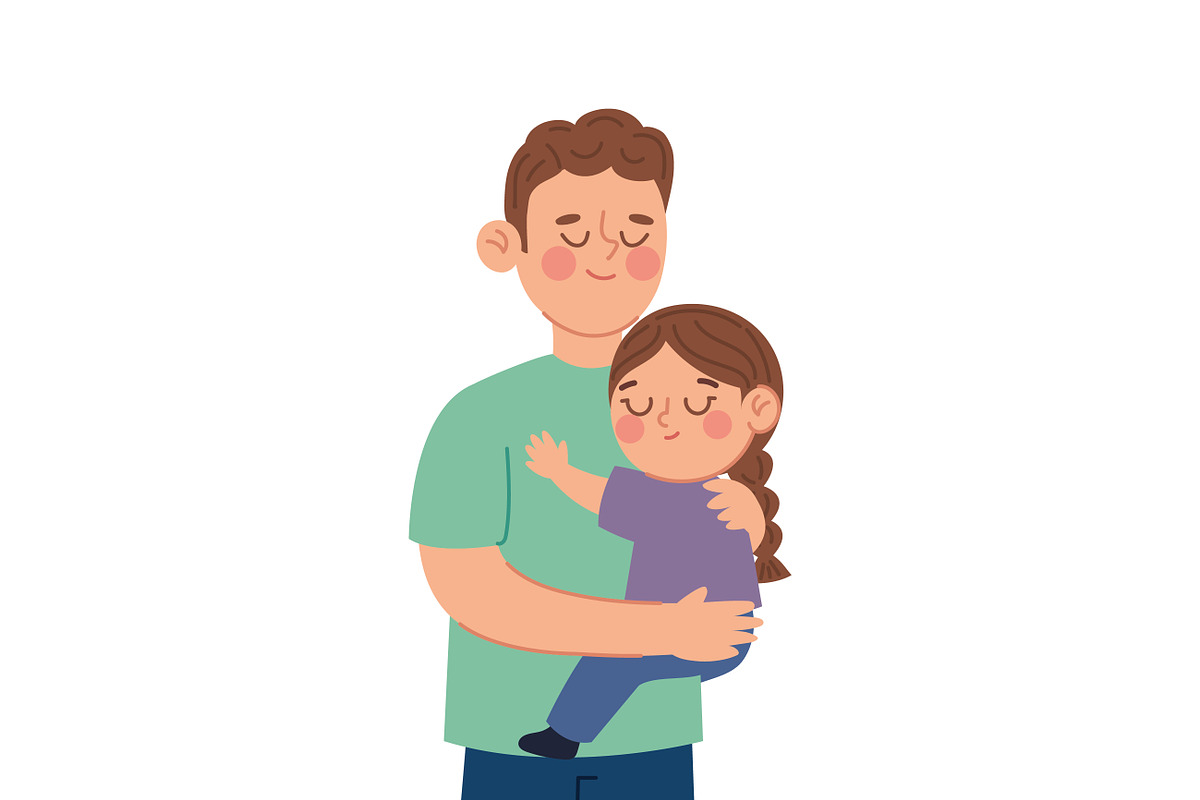 Father and Child Moments Vector, a Person Illustration by CreartiveDesign (Photo 8 of 10)