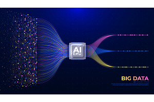Big Data AI Analysis Concept, a Technology Illustration by Andrey Yaroslavtsev