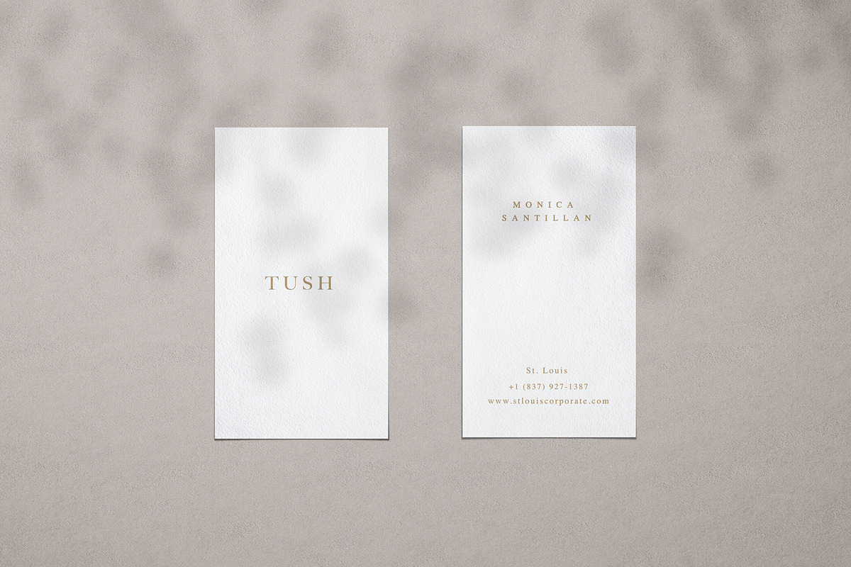 TUSH Business Cards Mockup Set, a Product Mockup by Cuoco (Photo 4 of 6)