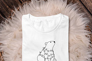 Christmas Animals Outline SVG, a Seasonal Illustration by TitaLivingArt (Thumbnail 6 of 9)