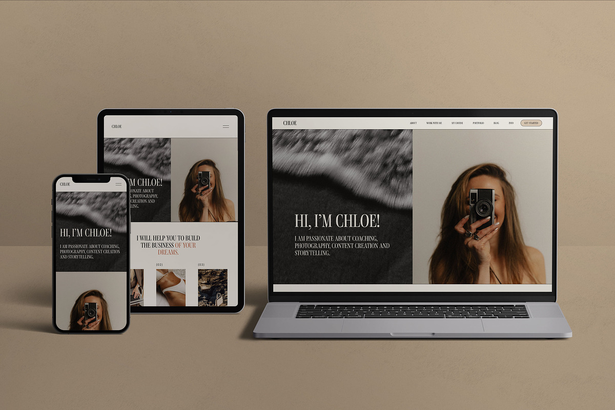 Chloe Squarespace Website Template, a Squarespace Template by Avelã Creative (Photo 3 of 7)