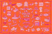 La Dolce Vita Italian Summer Icons, a Seasonal Illustration by Happy Monday Creative (Thumbnail 1 of 8)