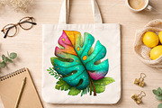 Whimsical Summer Tropical Leaf PNG, an Illustration by Canvas Craft (Thumbnail 7 of 7)