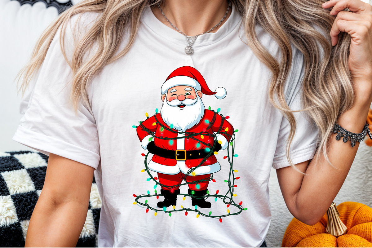 Christmas jolly Santa Claus lights P, an Illustration by Sublimation Artist (Photo 4 of 9)