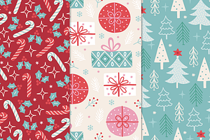 12 Christmas Seamless Patterns