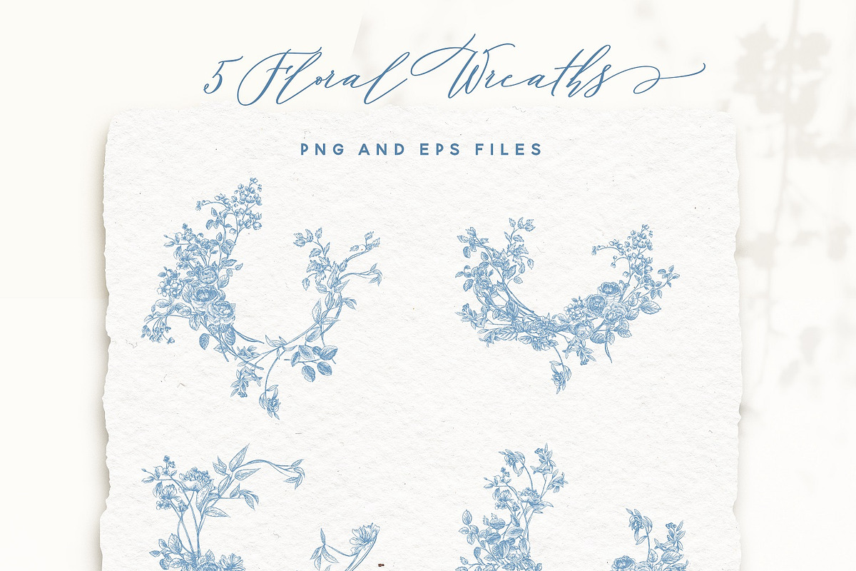 Romantic Floral Line Art Collection, a Decorative Illustration by BlumenSoul (Photo 2 of 12)