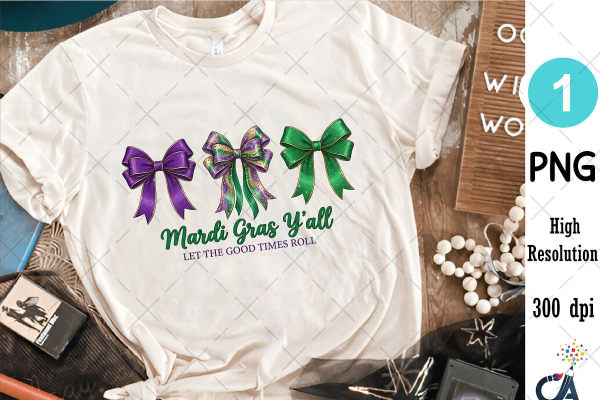 Preppy Mardi Gras Y'all Png, an Illustration by Creative Art (Photo 4 of 6)