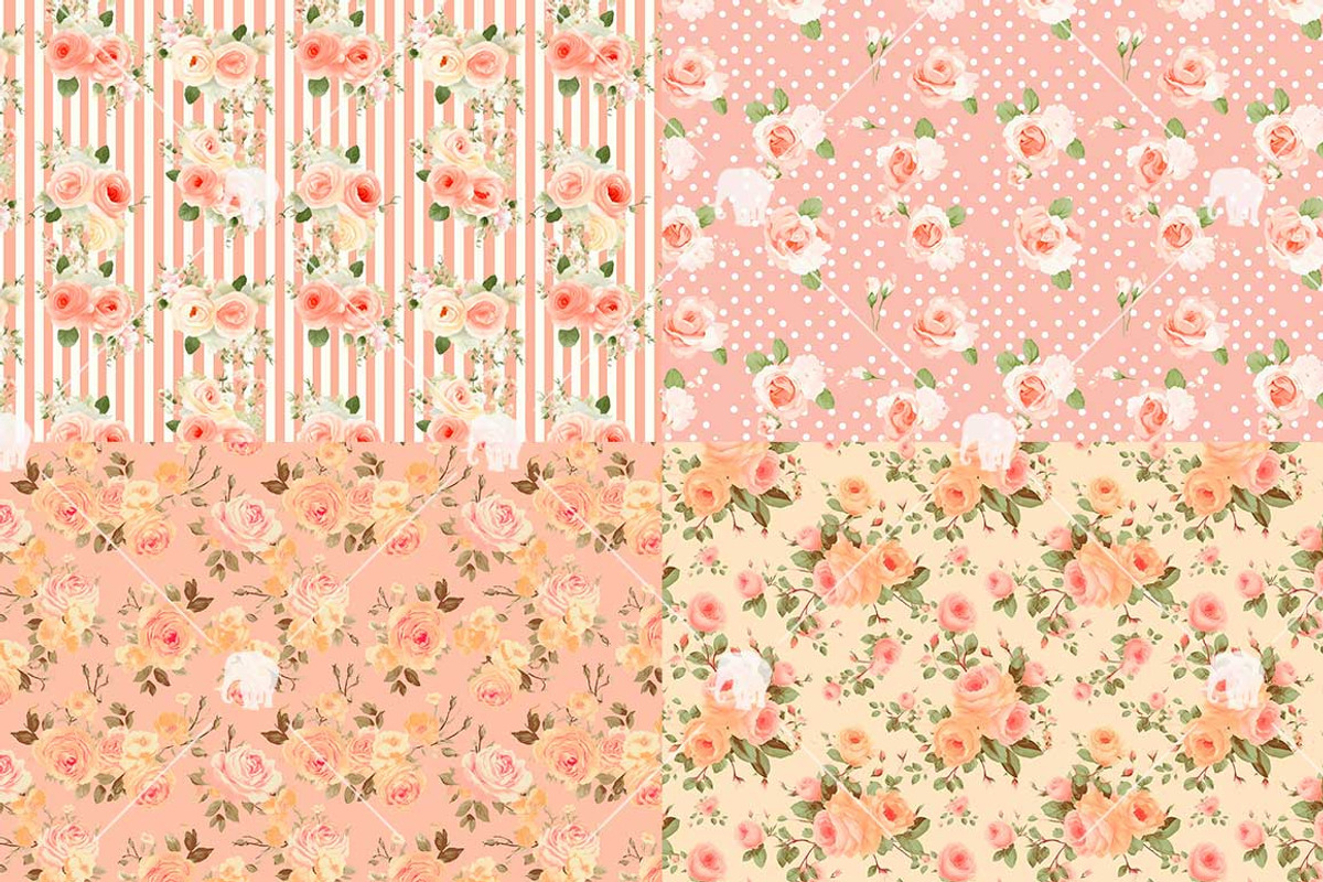 Shabby Chic seamless pattern w15, a Pattern Graphic by Kalindiprints