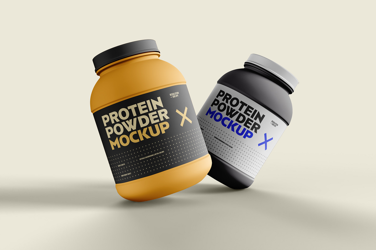 Food Supplement Plastic Jar Mockup, a Cups & Container Mockup by dpi (Photo 13 of 14)