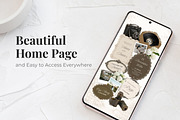 Vintage Brown Wedding Website, a Landing Page Template by Everyday Perfection (Thumbnail 2 of 12)