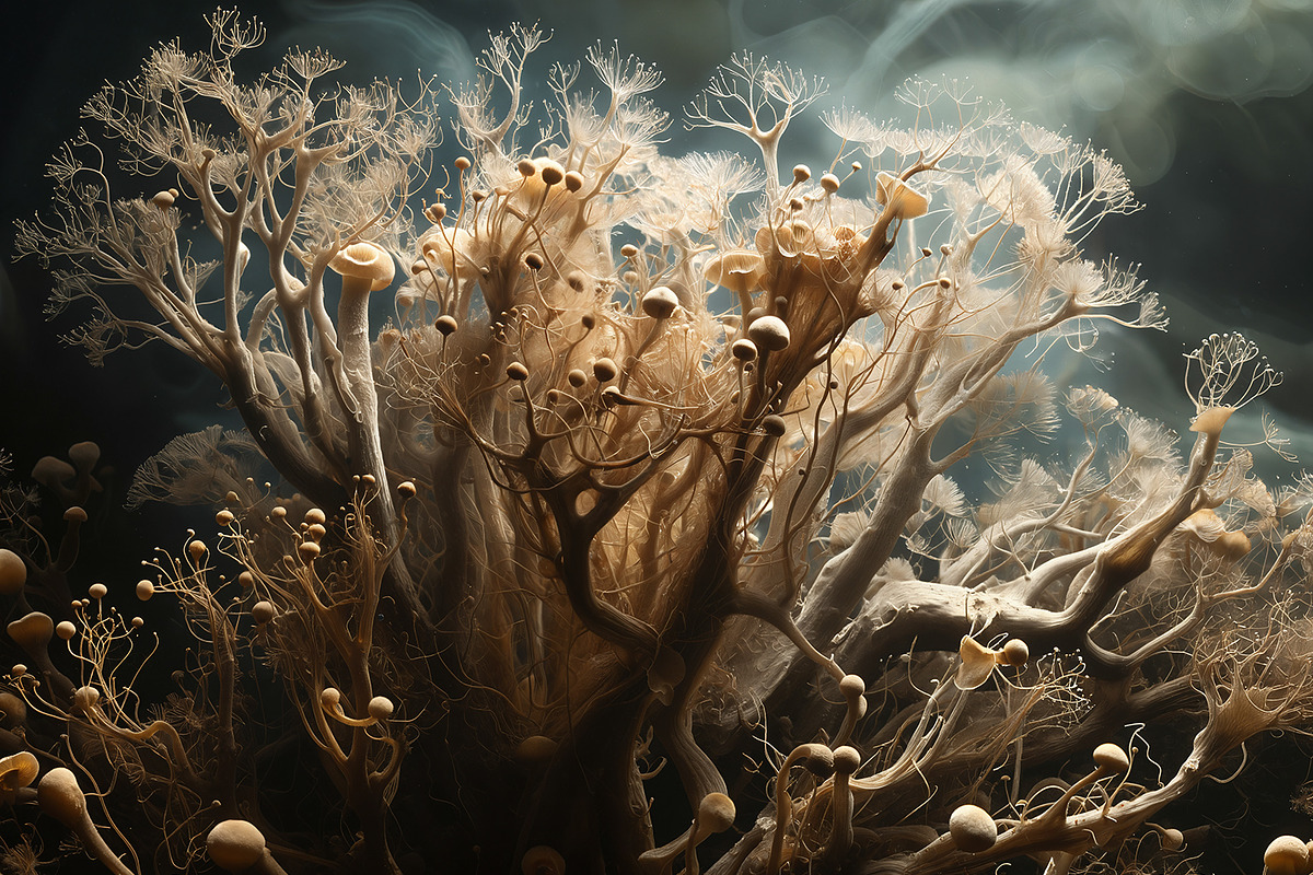 72 Microscopic Fungi Backgrounds, a Background Graphic by h.utomo (Photo 59 of 72)