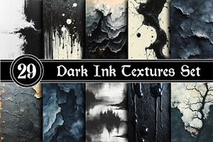 Dark Ink Textures, an Illustration by RobertsArt