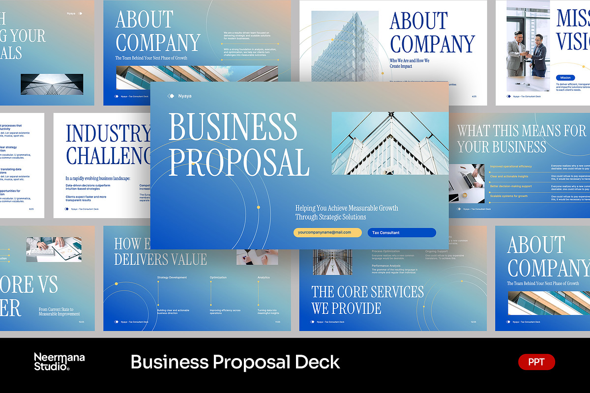 Gradient Business Proposal PPT, a Presentation Template by Neermana (Photo 1 of 4)