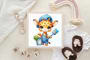 Watercolor Labor Day Animals Clipart, an Illustration by CraftArtStudio (Thumbnail 6 of 6)