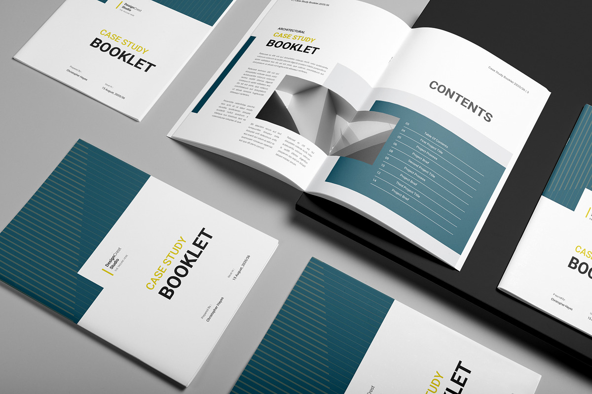 Case Study Booklet Template, a Brochure Template by DesignCrest (Photo 2 of 12)