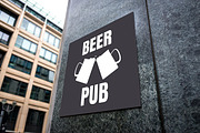 Signboard on the wall, an Advertising Mockup by Juicy Photography (Thumbnail 2 of 2)