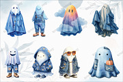 Retro Halloween Blue Denim Ghost, a Graphic by designcity5 (Thumbnail 3 of 5)