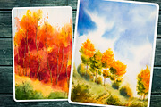 Autumn landscapes set 2, an Illustration by AlexGreenArt (Thumbnail 4 of 5)
