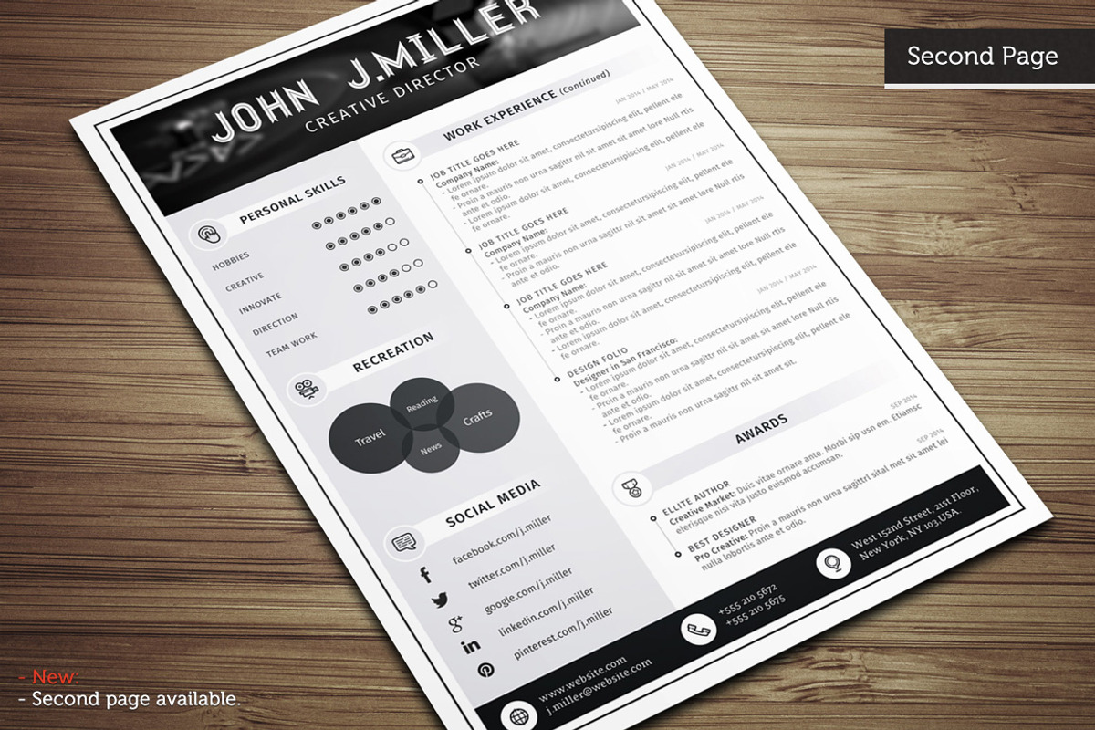 The X, a Resume Template by CodePower (Photo 2 of 5)