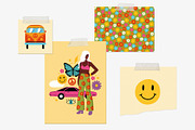 RETRO VIBES Graphics Bundle, a Person Illustration by Katerina Osa (Thumbnail 6 of 23)
