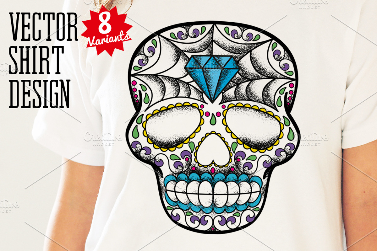 Calavera Vector Design, an Illustration by BAD TASTE (Photo 1 of 7)