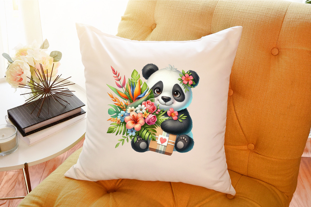 Cute Summer Panda Clipart, an Illustration by Sublimation Artist (Photo 6 of 6)