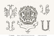 Antique Vintage Monogram Initial U, an Object Graphic by Antique Monograms (Thumbnail 4 of 4)