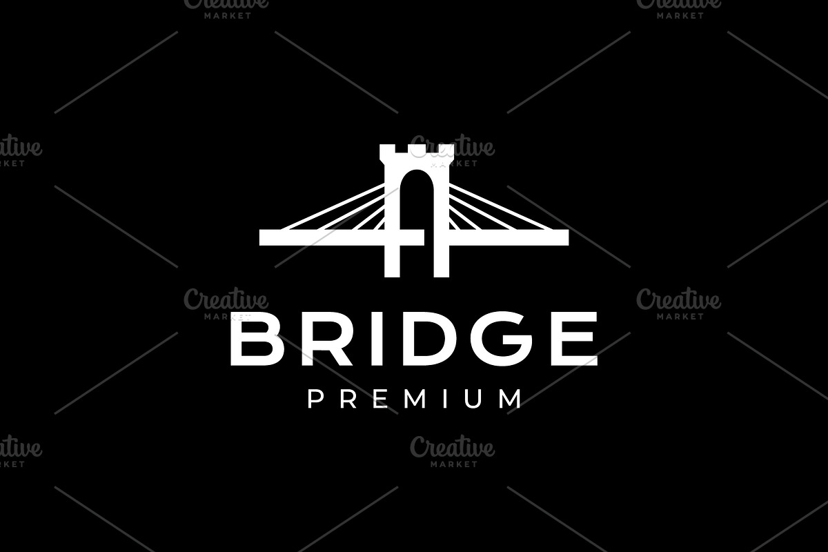 bridge big castle gate steel logo, a Branding & Logo Template by devastd