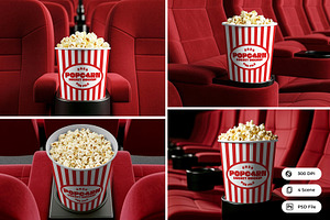 Popcorn Bucket Mockup, a Cups & Container Mockup by Nathatype