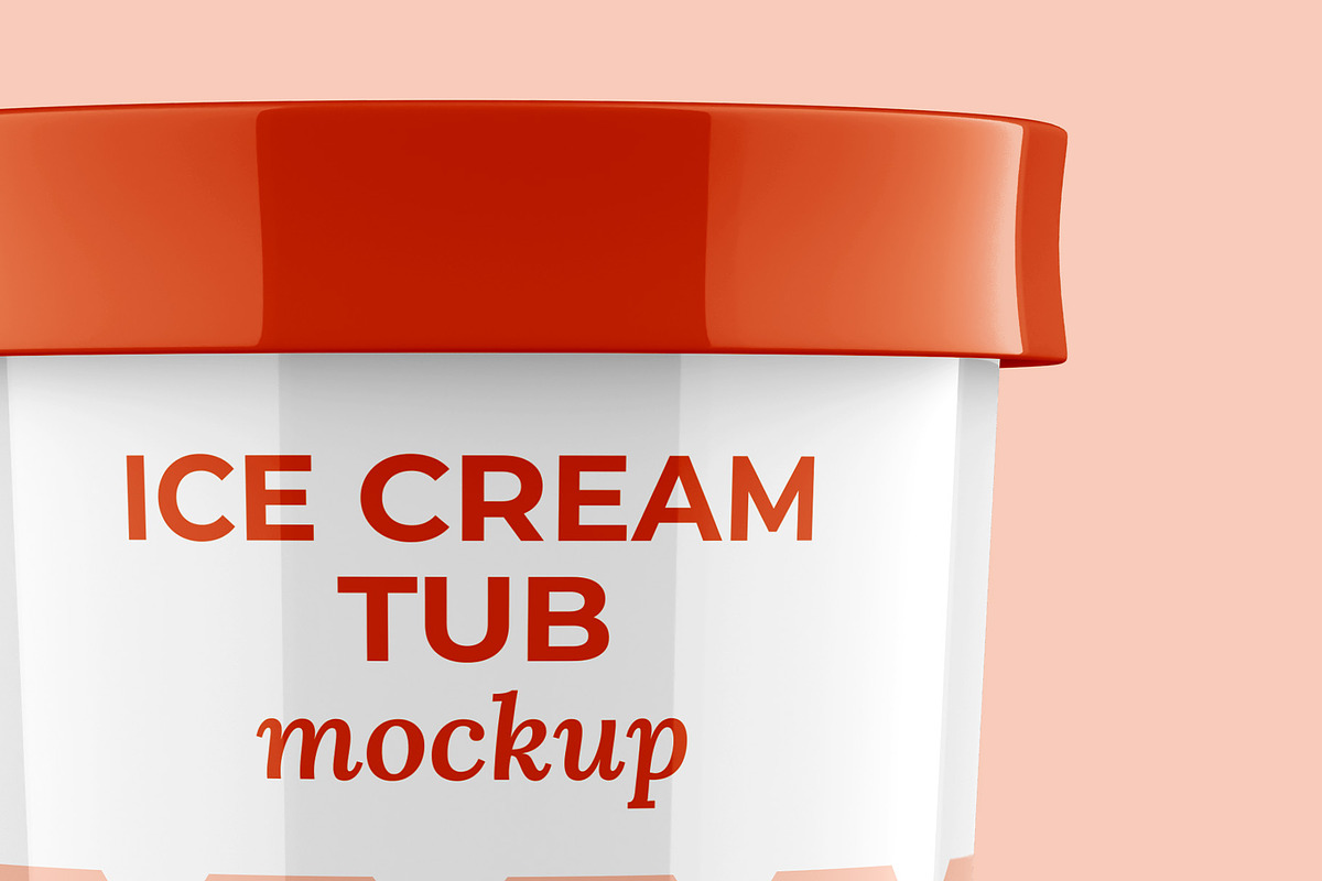 Ice Cream & Food Tub Mockup Set, a Cups & Container Mockup by Illusiongraphic (Photo 13 of 18)