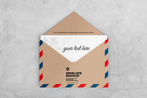 Kraft Envelope And 4x6 Card Mockups