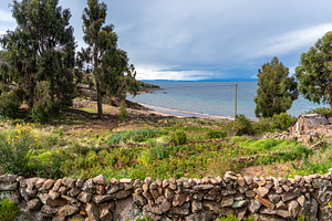 Sandy beach on Taquile Island, Lake Titicaca, Peru, an Architecture Photo by GoodGoods