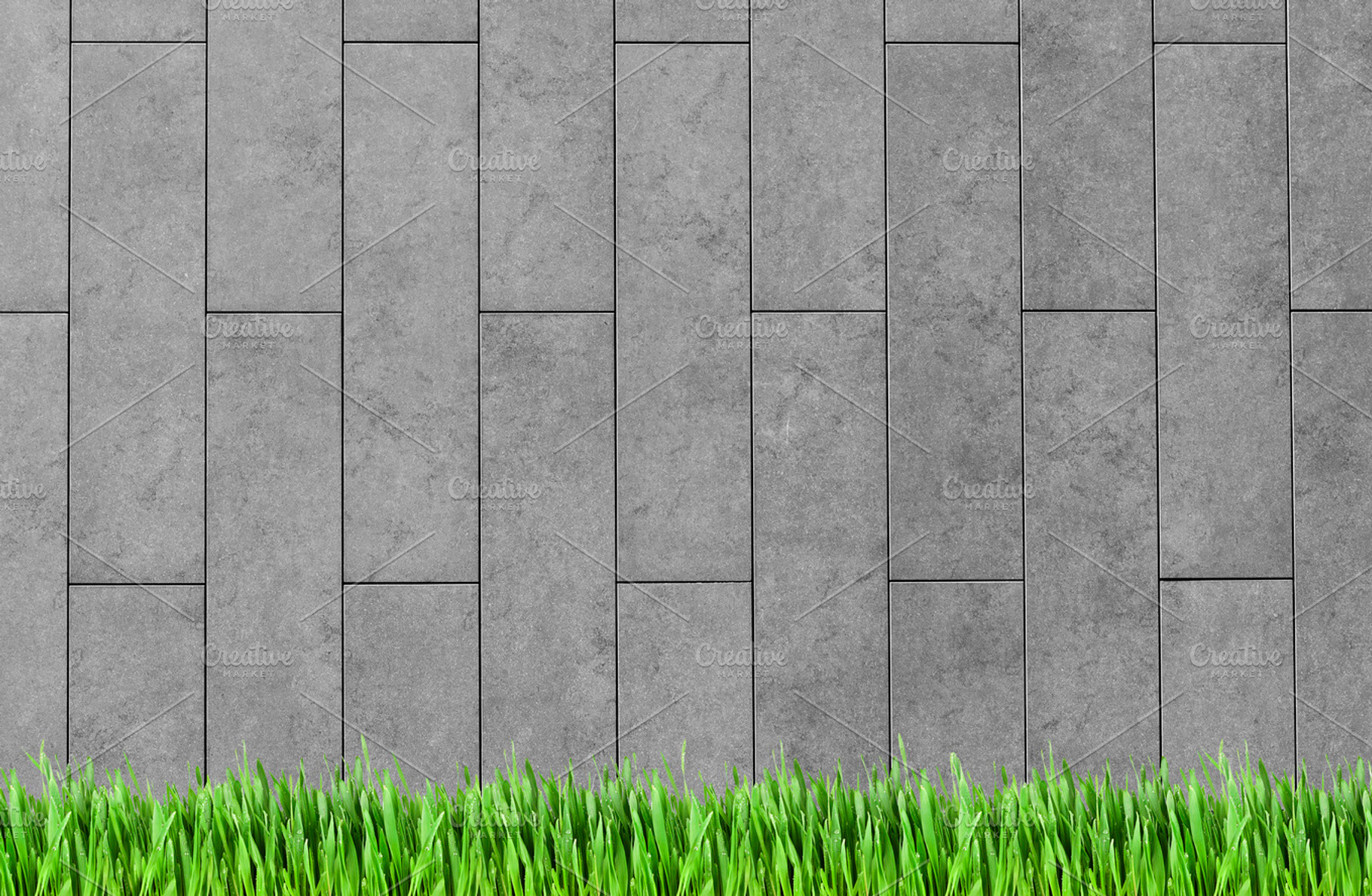 Building wall and green grass, an Abstract Photo by BOOCYS