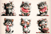 Whimsical Summer Cat Clipart Bundle, an Illustration by Digital Artistic99 (Thumbnail 3 of 9)