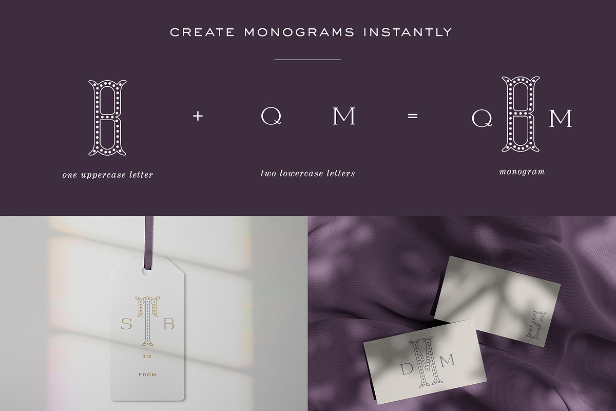Tulipa Monogram Font, a Font by Haute Papier (Photo 4 of 6)