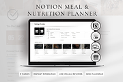 Notion Meal Planner Template, a Templates & Theme by BRANDcontent (Thumbnail 1 of 8)