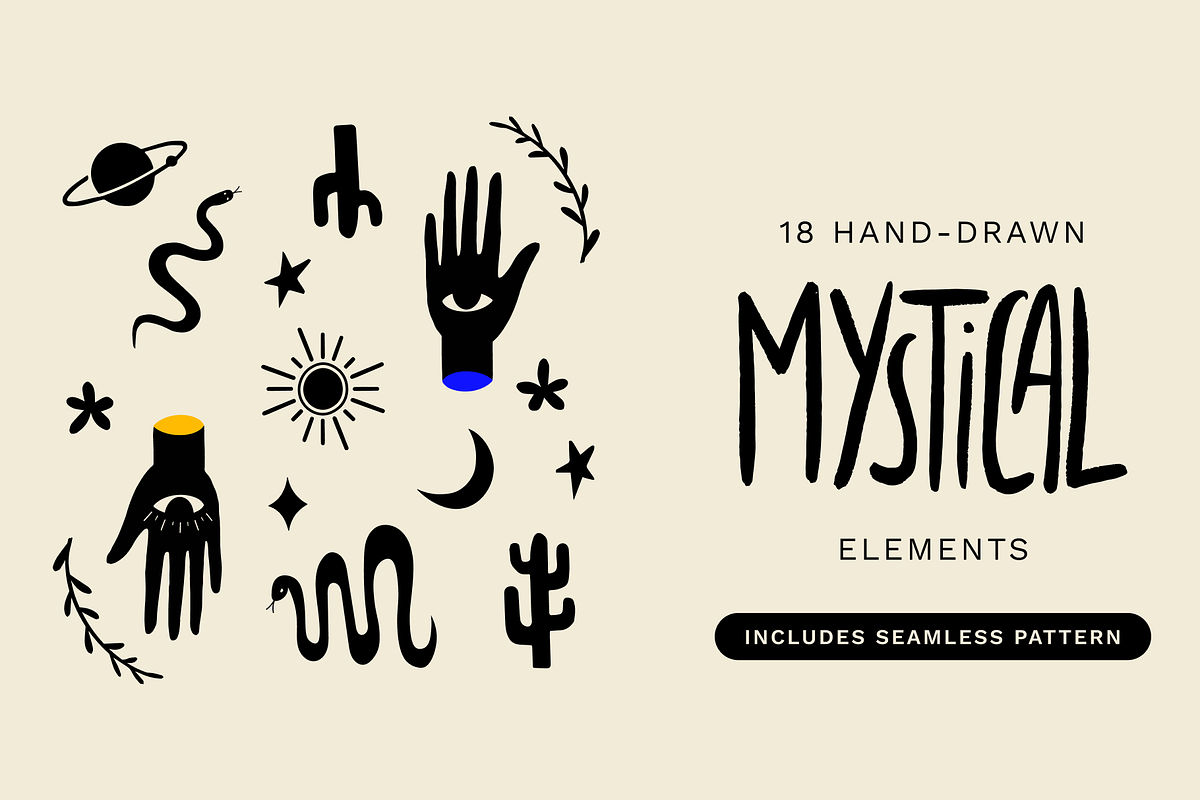 Hand-Drawn Mystical Illustrations, a Decorative Illustration by nyulpsd (Photo 1 of 4)