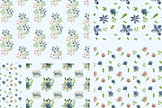 I'm Blue Watercolor Flowers Clip Art, an Illustration by OM Creativ (Thumbnail 6 of 8)