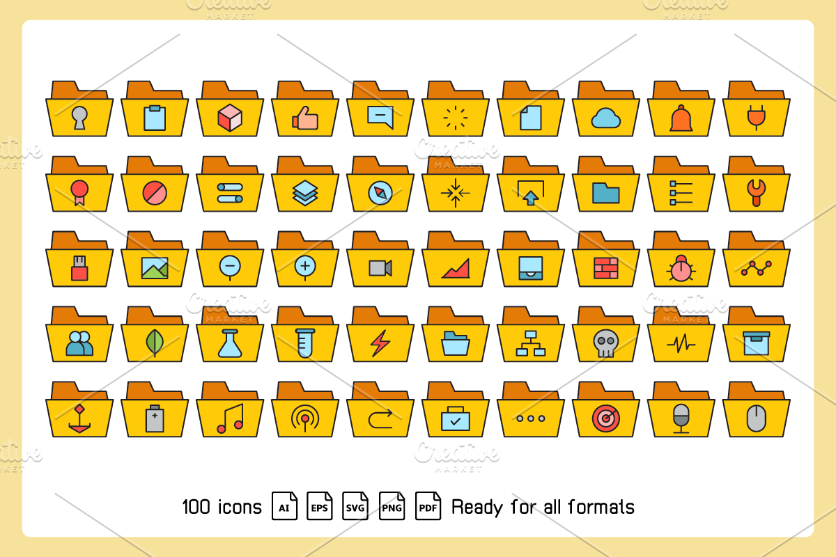 Folder and User Interface Icons Set, an Icon by Designfour