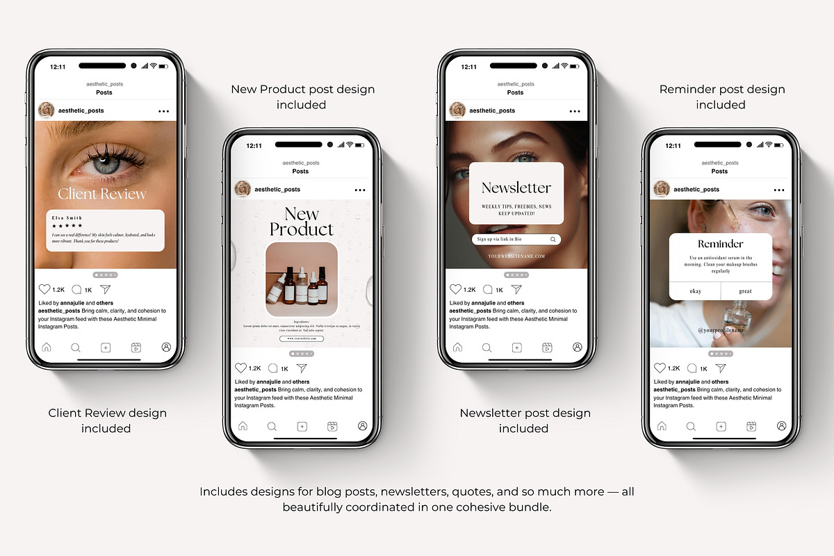 Skincare Instagram Coach Templates, a Social Media Template by nwdigitalstore (Photo 9 of 10)