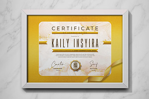Gold Certificate, a Stationery Template by Aarley Kaiven