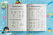Kindergarten Math Activity Worksheet, a Print Template by Book2bees (Thumbnail 2 of 23)