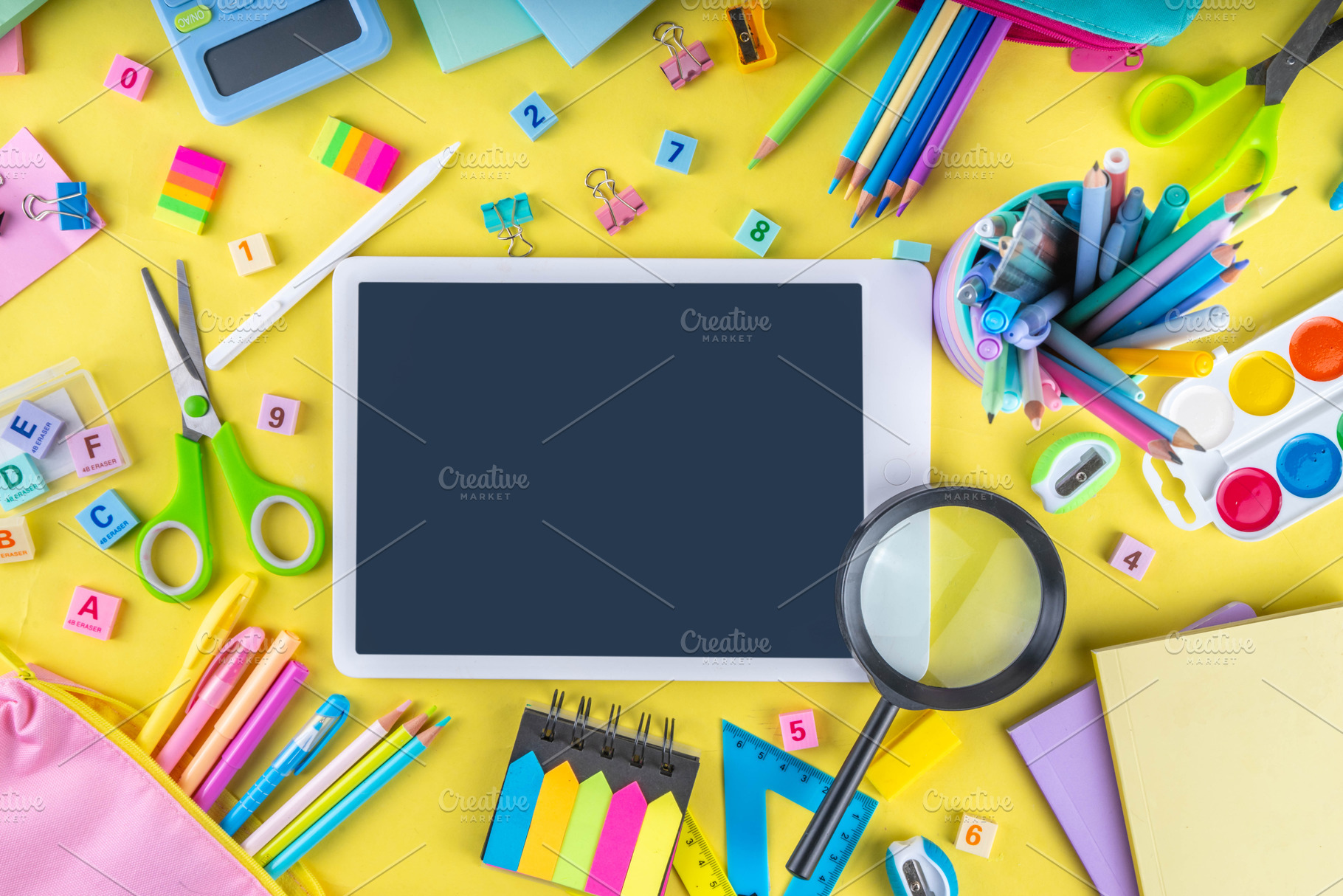 Back to school colorful background, a School & Education Photo by Rimma