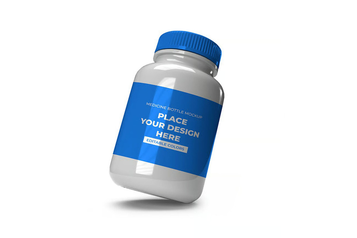 Medicine Bottle Mockup Template Set, a Packaging Mockup by DesignRushMarket (Photo 7 of 11)