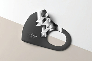 Top View Folded Fabric Mask Mockup, a Mask Mockup by DesignRushMarket