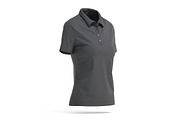 Black Women's Polo Shirt 3D Model, an Object 3D Model by rebrandy (Thumbnail 4 of 9)