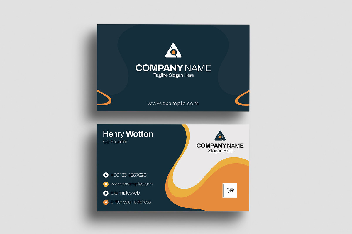 Company Business Card Template, a Stationery Template by MightyDesign (Photo 1 of 6)