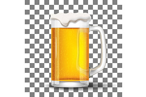 Glass with splashing beer template, a Food Illustration by piter.goskov