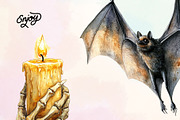 16 Halloween Watercolor Illustration, a Seasonal Illustration by Loony Dream Designs (Thumbnail 5 of 5)